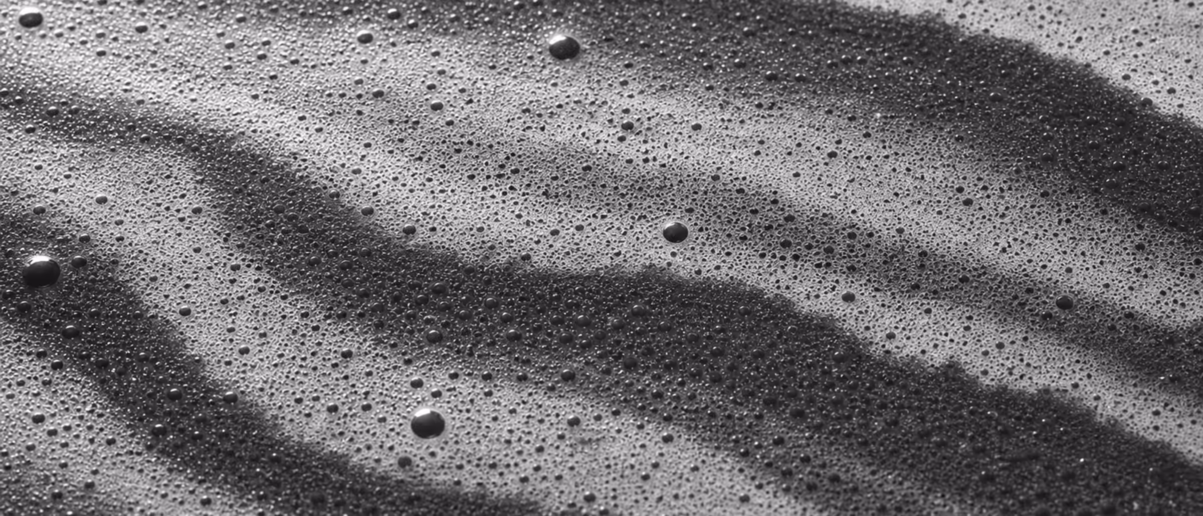 Macro in bianco e nero della crema di un espresso